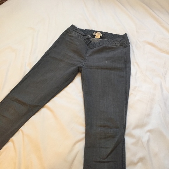 Light medium gray jeggings - skinny jeans with no - Picture 2 of 6